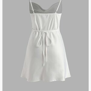 CIDER WHITE SILKY SUMMER DRESS